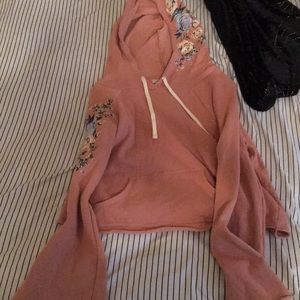 Pink floral sweatshirt